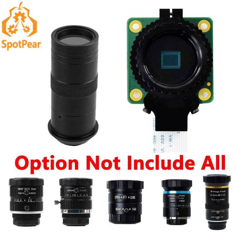 Raspberry Pi Hq Camera Microscope Lens - Камера Raspberry Pi HQ, высококачественный телеобъектив/100X-микроскоп/зум